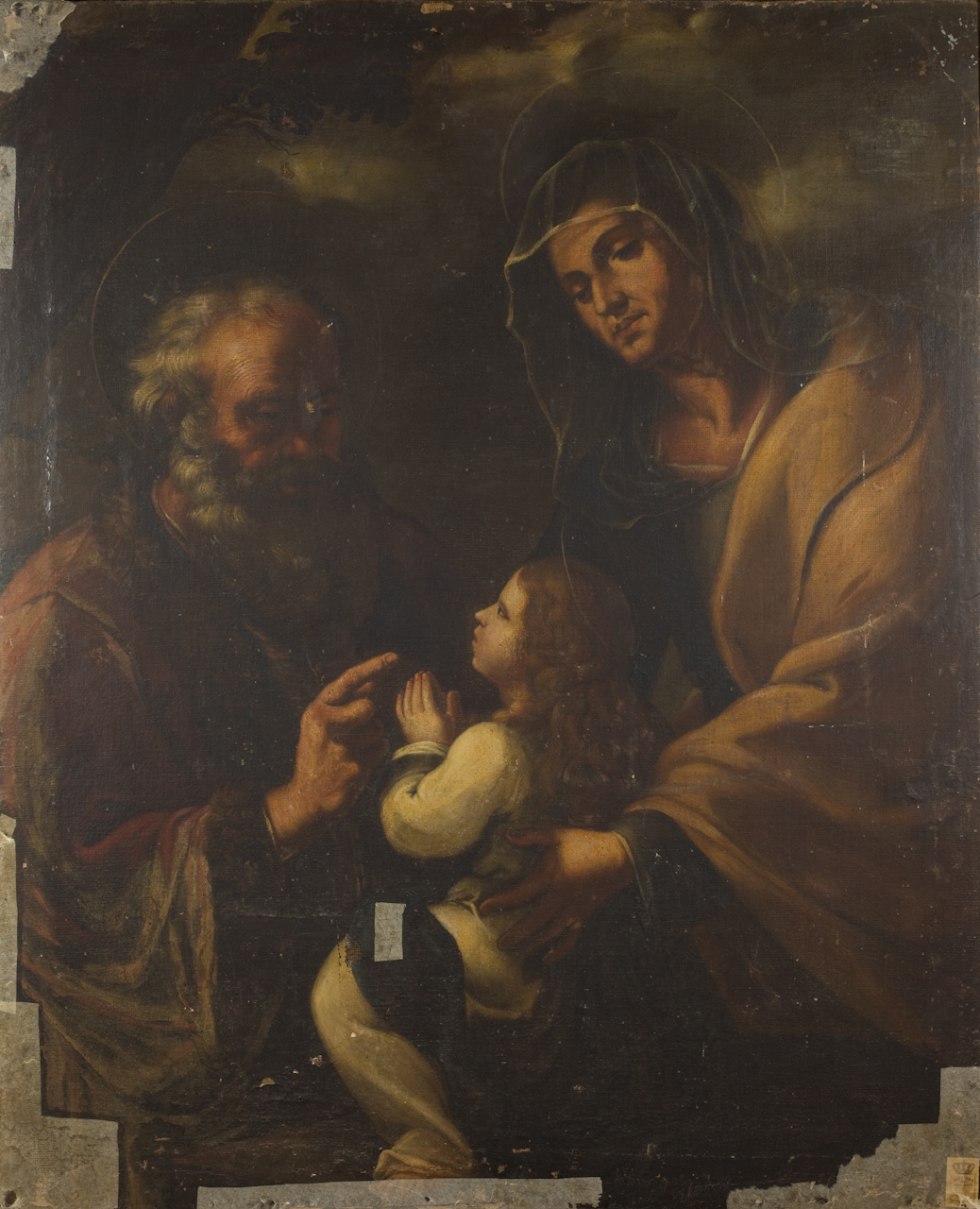 San Giuseppe, la Vergine e Sant'Anna (dipinto) di Di Maria Francesco (cerchia) (sec. XVII)