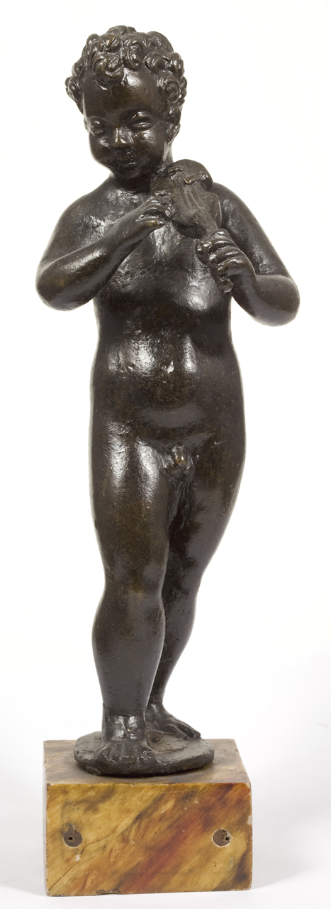 putto con violino (statuetta) di Roccatagliata Niccolò (sec. XVII)