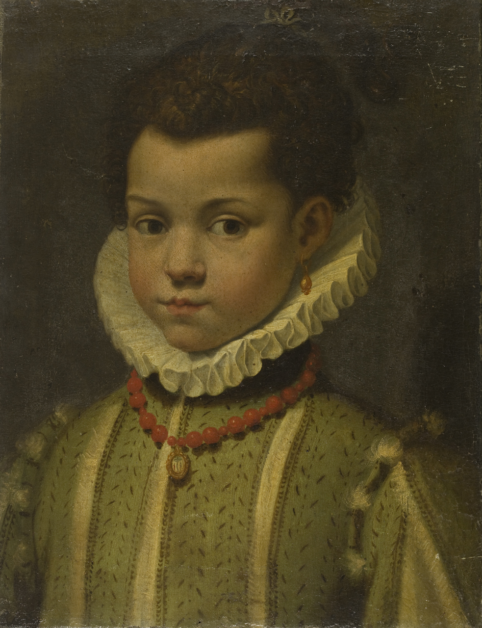 ritratto di bambina (dipinto) di Mazzola Bedoli Alessandro (attribuito) (seconda metà sec. XVI)