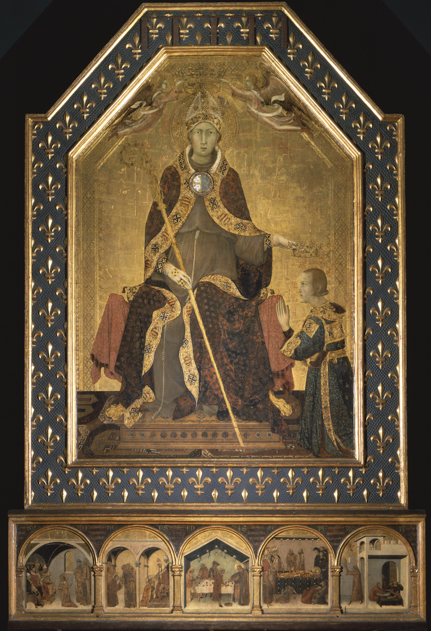 San Ludovico di Tolosa e sue storie (dipinto, insieme) di Martini Simone (sec. XIV)