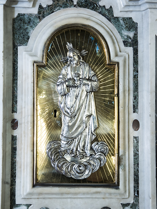 Sacro cuore di Gesù (sportello di tabernacolo) - ambito Italia meridionale (prima metà sec. XX)