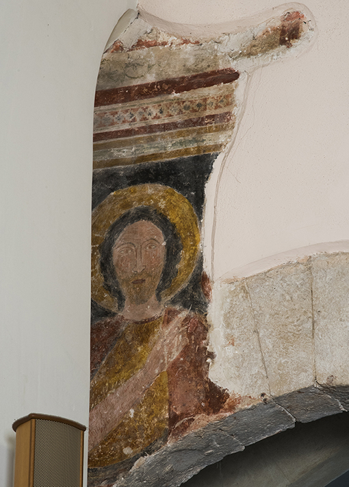 San Giovanni Battista (dipinto, frammento) - ambito Italia meridionale (secc. XI/ XIII)
