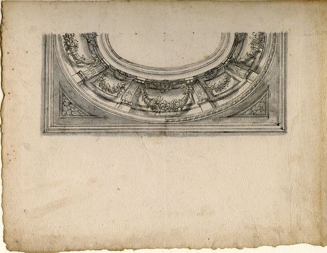 studio per volta ogivale (disegno, serie) di Brunetti Ciriaco (attribuito) - ambito molisano (ultimo quarto XVIII)