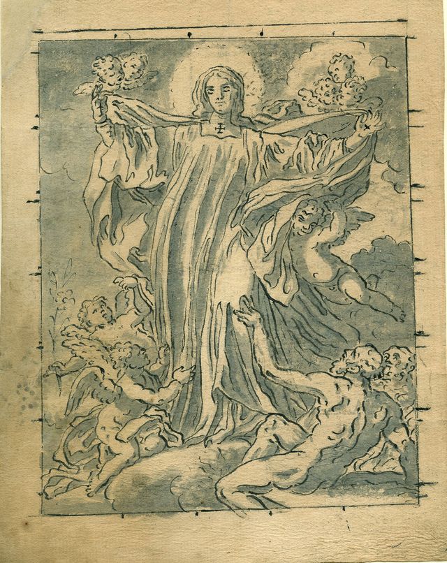Santa Caterina da Siena (disegno, opera isolata) di Brunetti Ciriaco (attribuito) - ambito molisano (seconda metà XVIII)