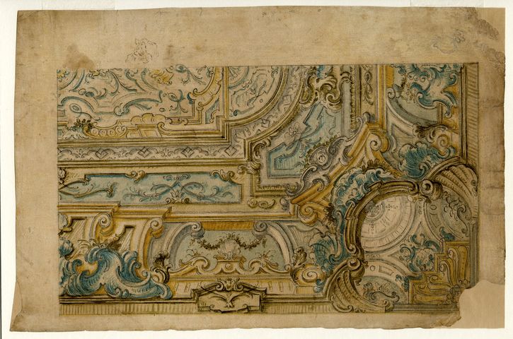 Studio per decorazione di un soffitto (disegno, opera isolata) di Brunetti Ciriaco (attribuito) (seconda metà XVIII)