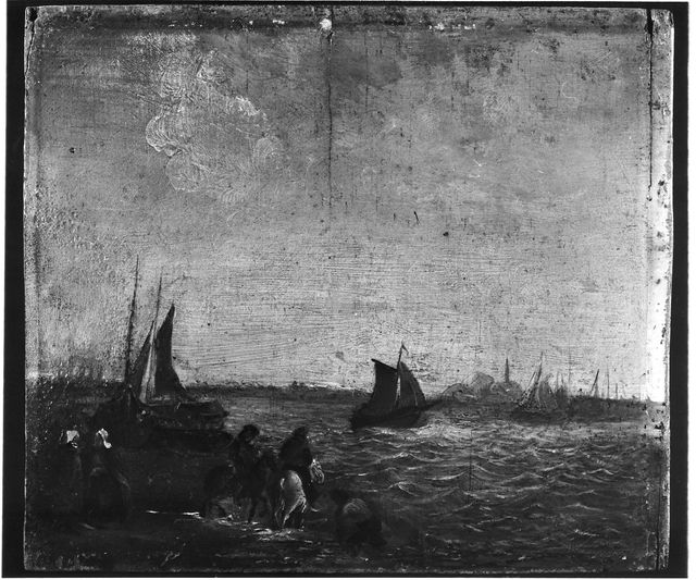 paesaggio marino (dipinto) - ambito olandese (sec. XVIII)