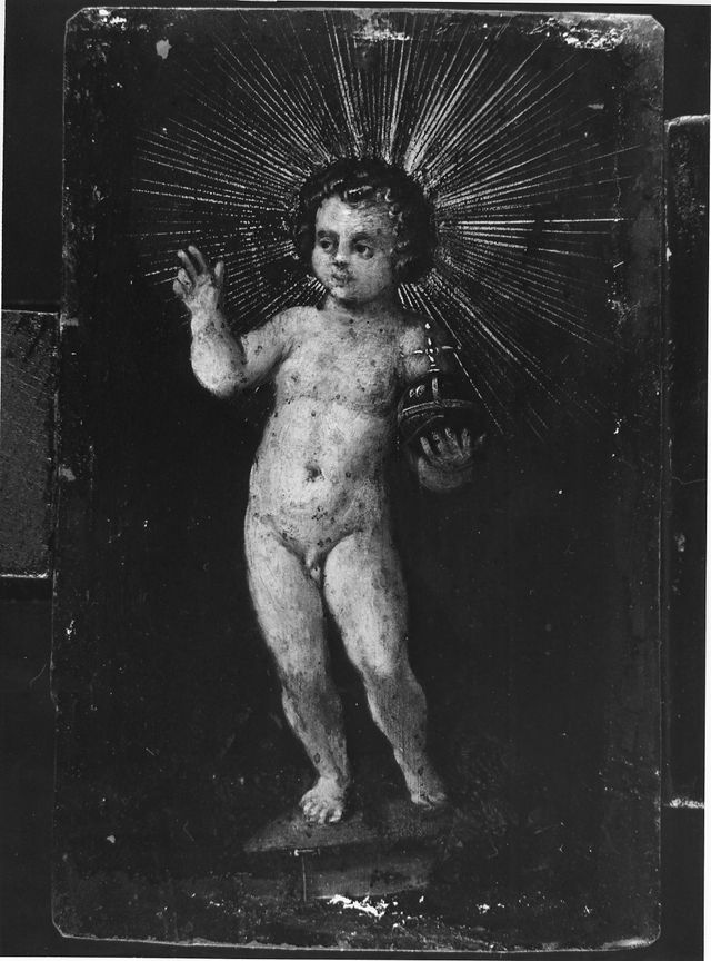 Gesù Bambino (dipinto, opera isolata) - ambito Italia meridionale (XVII/ XVIII)
