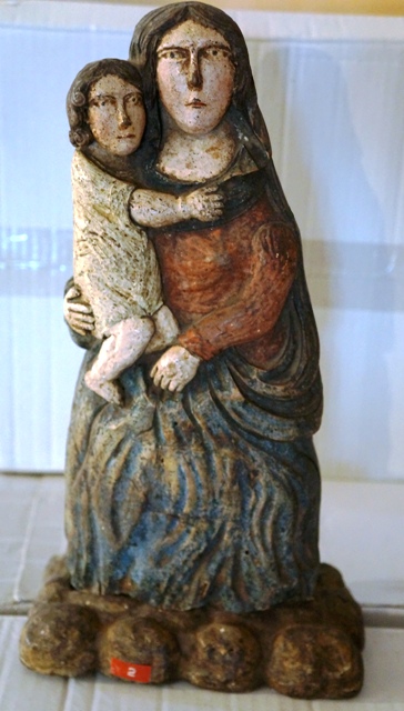 Madonna col bambino (gruppo scultoreo, opera isolata) - bottega francese (inizio sec. XV)