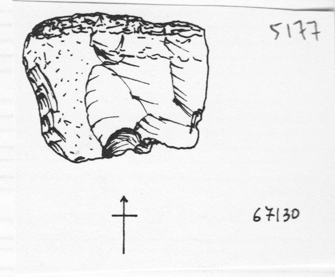 raschiatoio, raschiatoio semplice concavo (inizio Paleolitico medio)