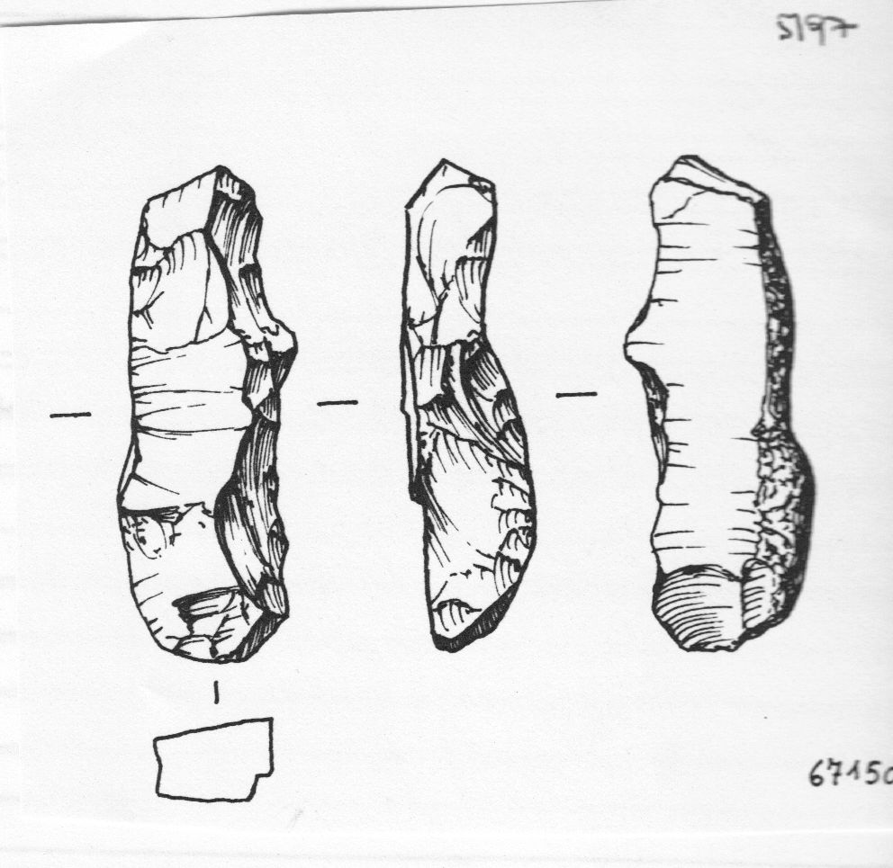 raschiatoio, raschiatoio denticolato (inizio Paleolitico medio)