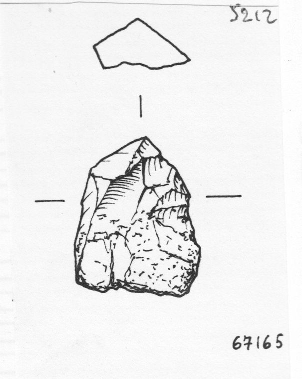 raschiatoio, raschiatoio semplice rettilineo (inizio Paleolitico medio)