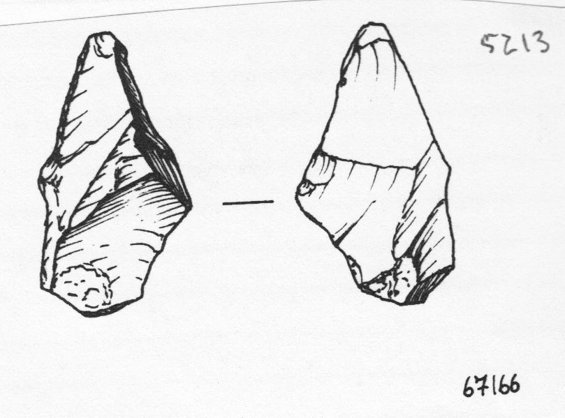 raschiatoio, raschiatoio semplice rettilineo (inizio Paleolitico medio)