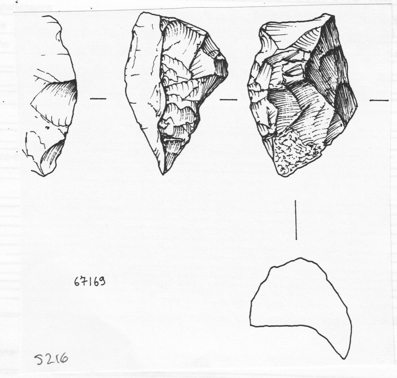 raschiatoio, raschiatoio semplice convesso (inizio Paleolitico medio)