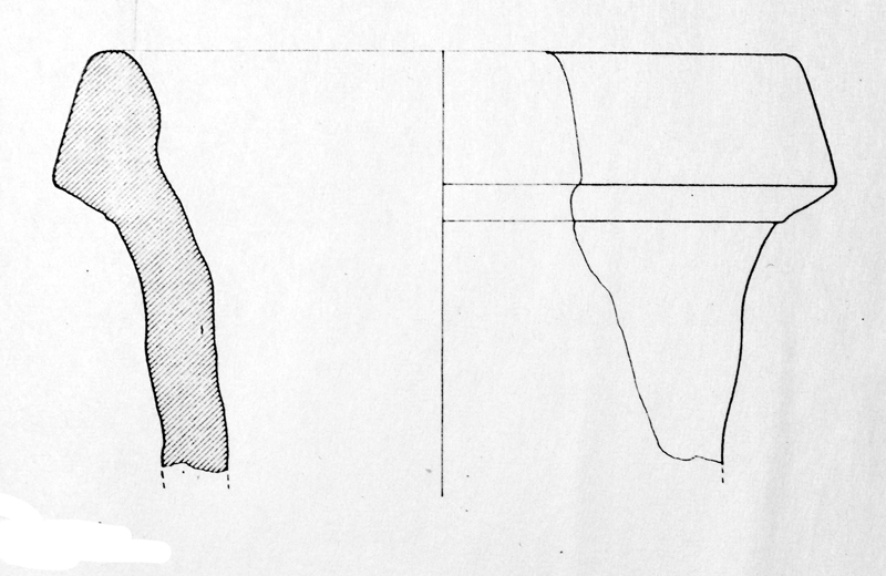 anfora, Dressel I A (?), orlo, collo - produzione greco italica (II-I secc. a.C)