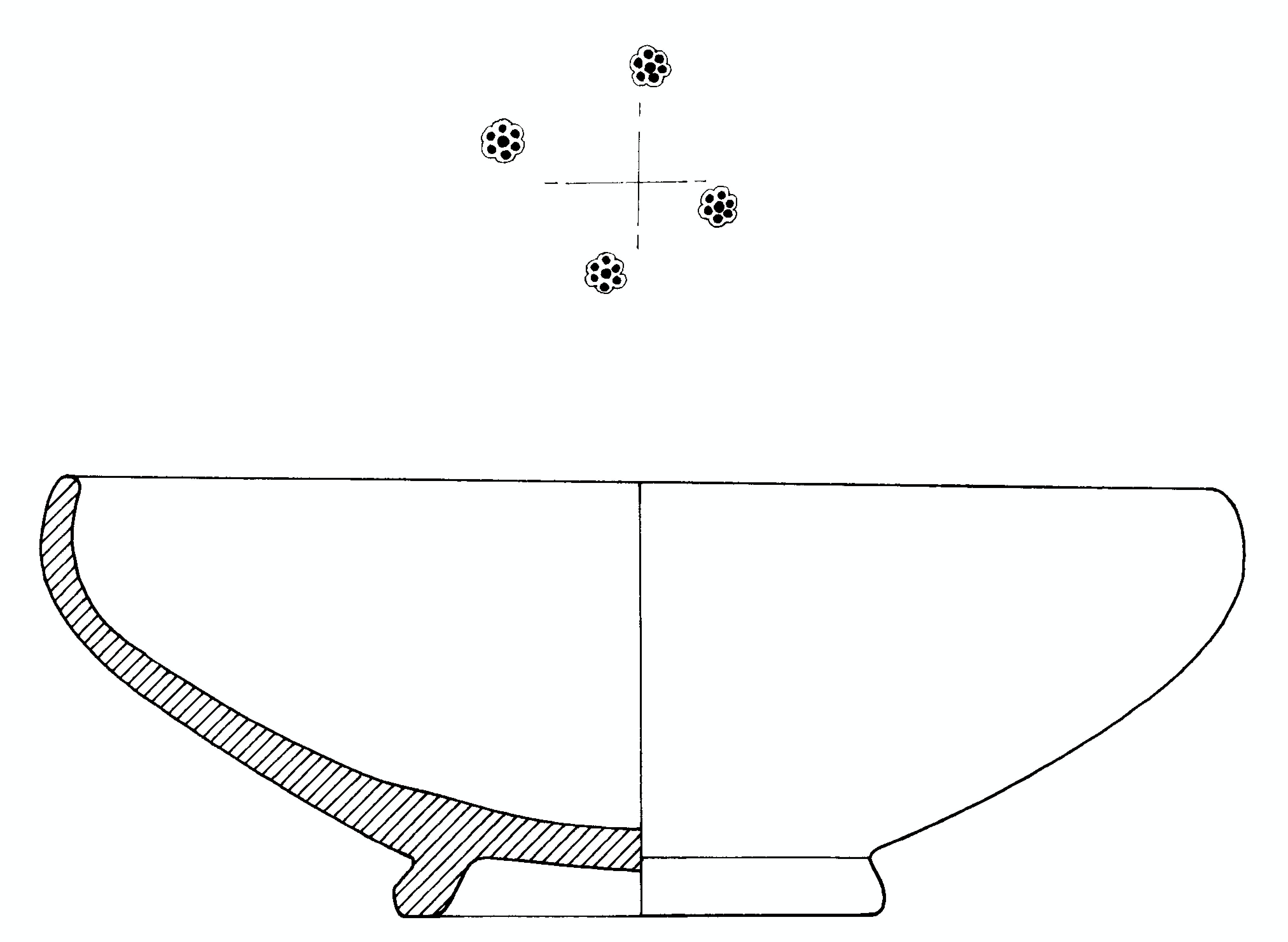 quattro stmapiglie con rosetta (coppa, F 2784) (primo quarto III a.C)