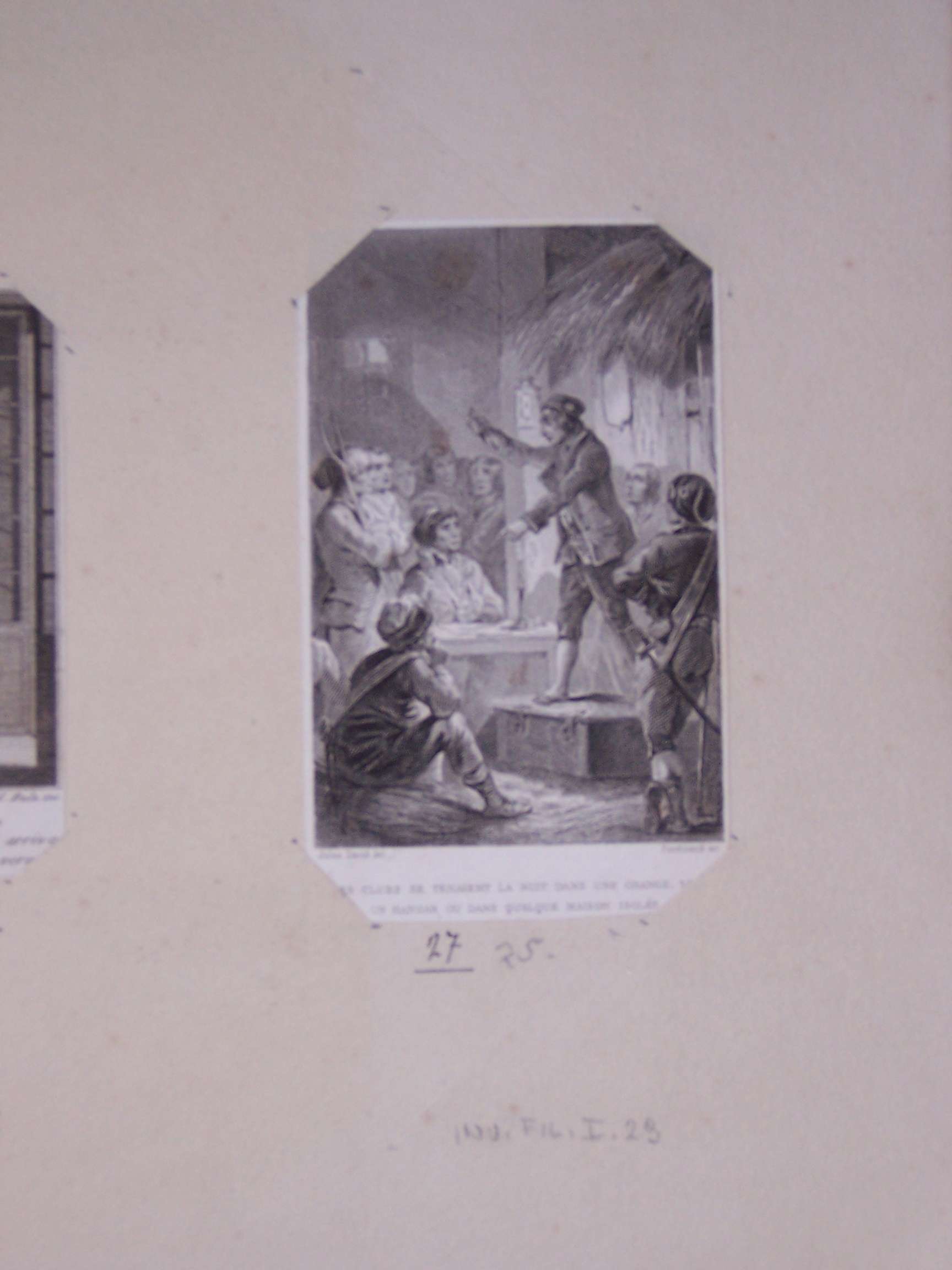 interno con figure maschili (stampa) di Ferdinand, David Julies (sec. XVIII)
