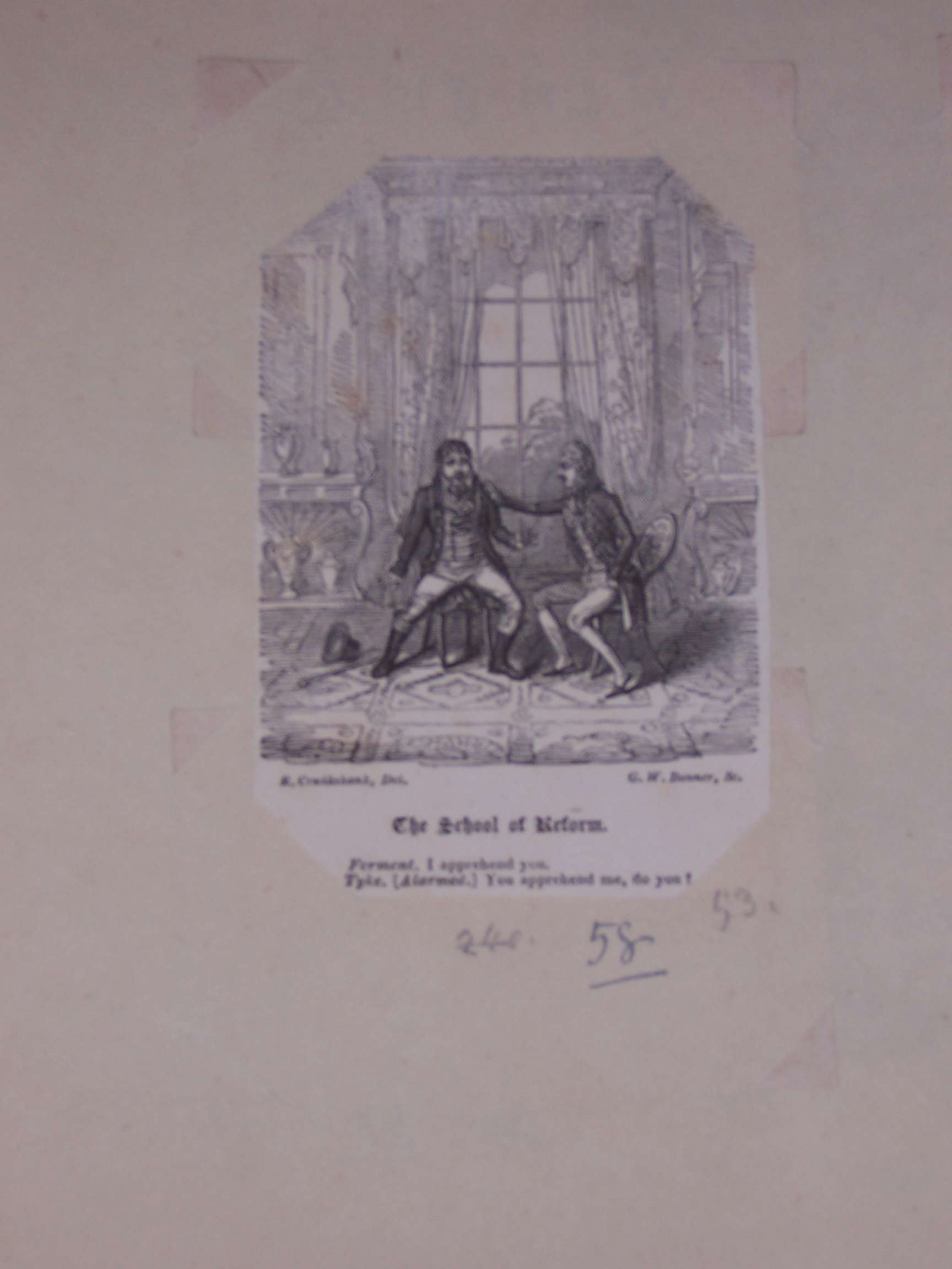 interno con figure maschili (stampa) di Cruikshank Robert, Bonner G. W (sec. XIX)