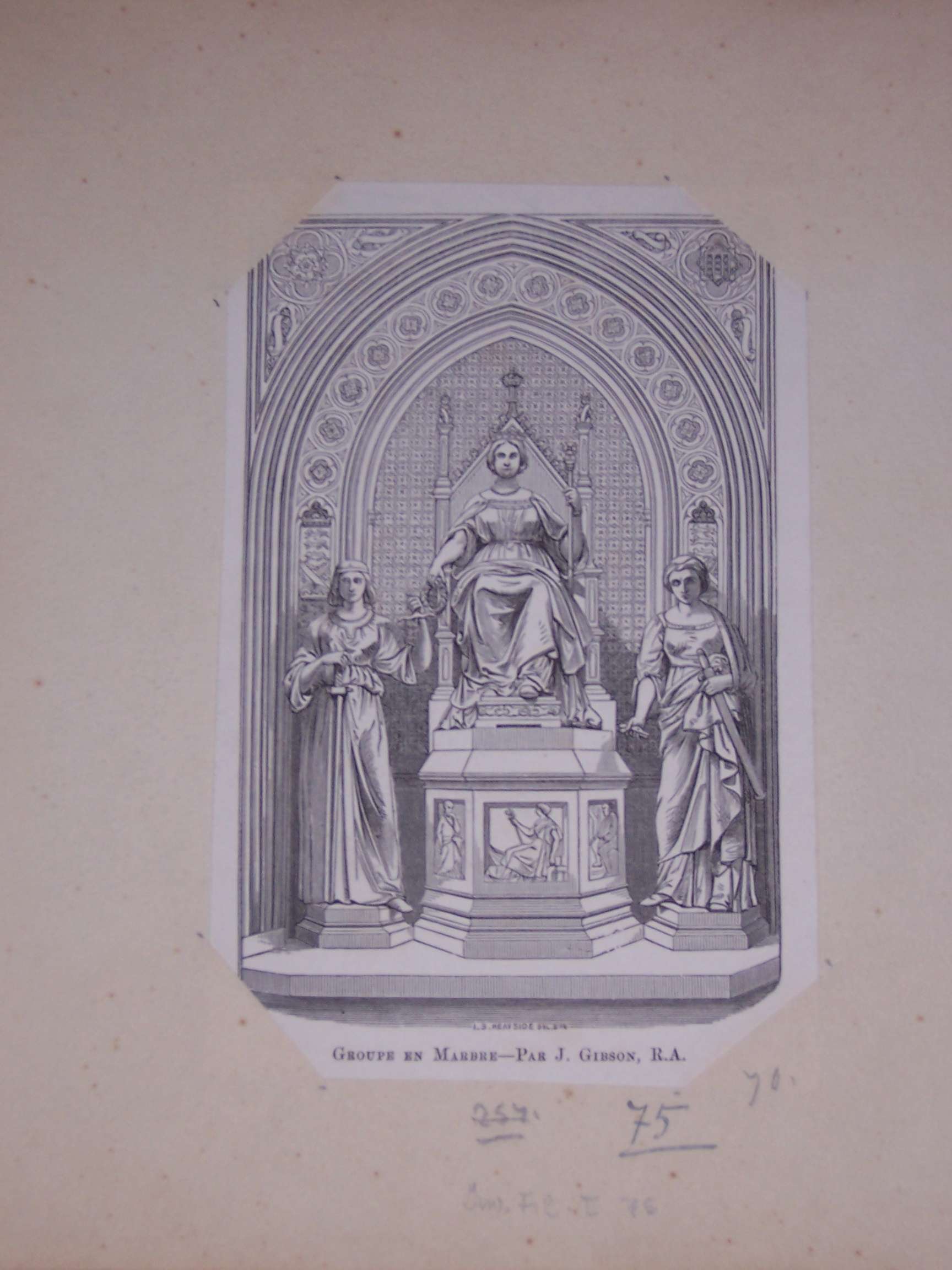 gruppo marmoreo (stampa) di Heavside I. S (sec. XIX)
