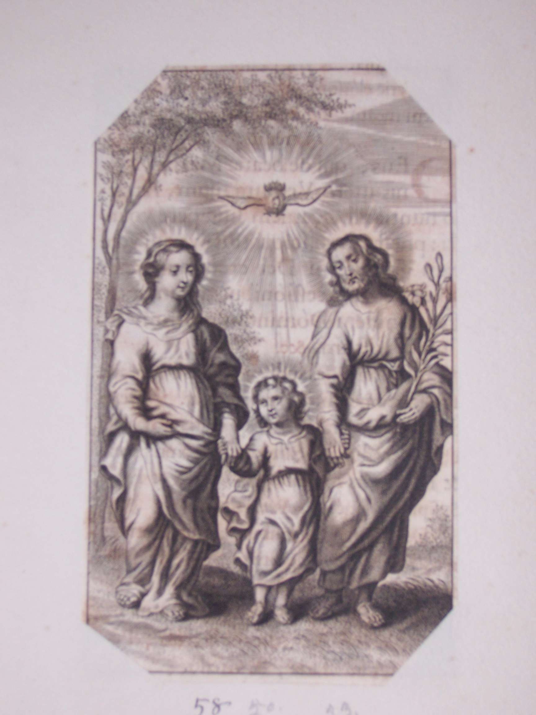 Sacra Famiglia (stampa) - ambito Europa settentrionale (sec. XVII)