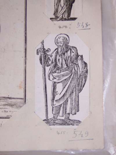San Paolo (stampa tagliata, frammento) - ambito europeo (sec. XVII)