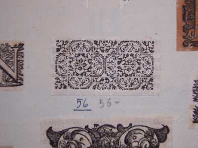 motivi decorativi geometrici (stampa smarginata) - ambito europeo (sec. XVII)