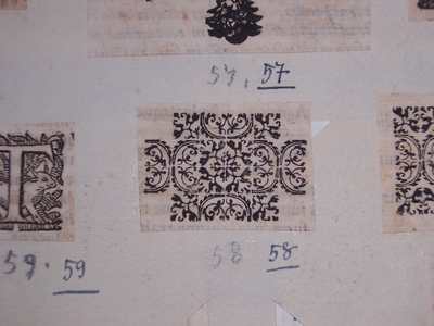 motivi decorativi geometrici (stampa smarginata) - ambito europeo (sec. XVII)