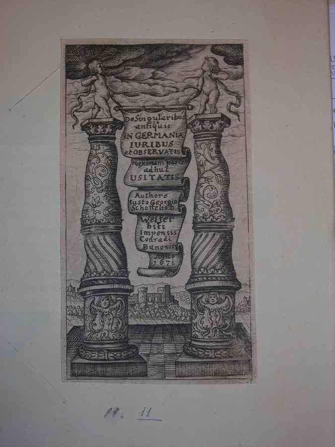 angeli reggicartiglio (stampa tagliata) - ambito europeo (sec. XVII)