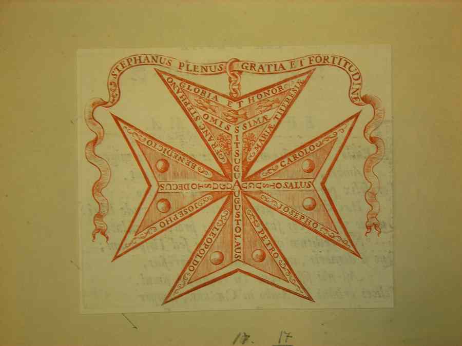 croce di Malta (stampa tagliata) - ambito europeo (secc. XVII/ XVIII)