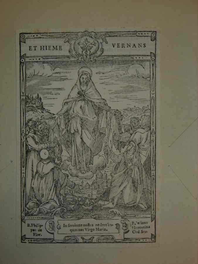 Madonna della Neve (stampa tagliata) - ambito europeo (sec. XVIII)