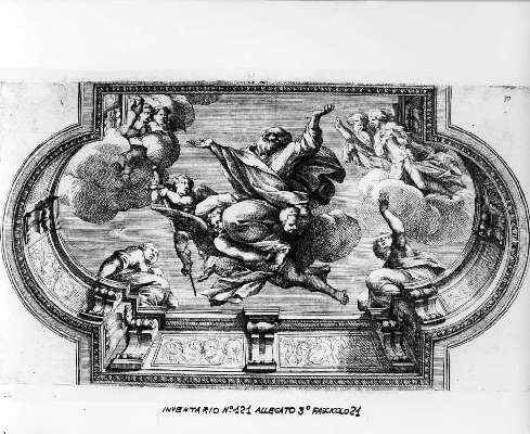 San Paolo in gloria (stampa) - ambito europeo (sec. XVII)