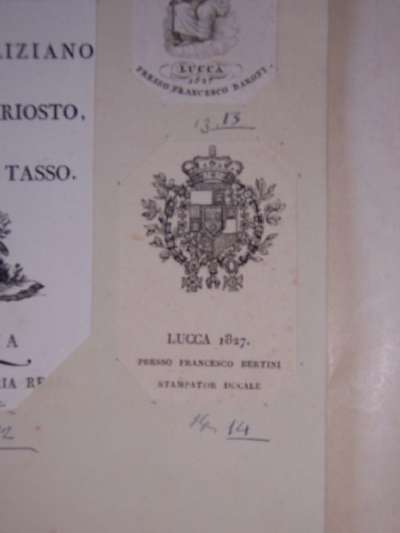 stemma (stampa, frammento) - ambito italiano (sec. XIX)