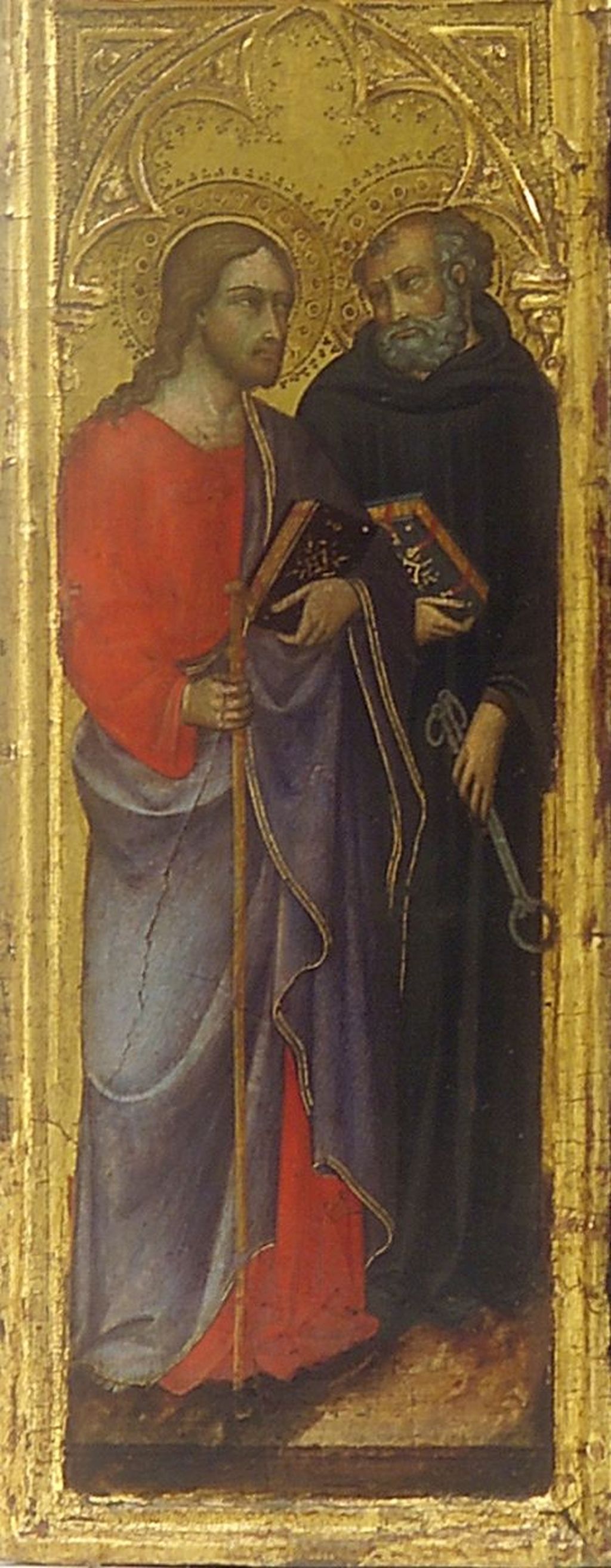 San Giacomo e San Leonardo (scomparto di trittico) di Andrea di Bartolo (attribuito) (sec. XIV)