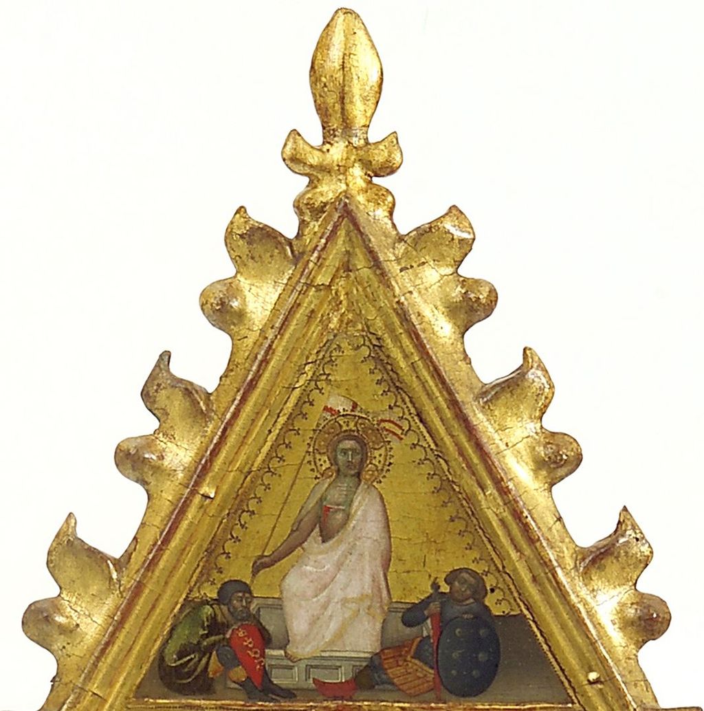 Cristo risorto (scomparto di trittico) di Andrea di Bartolo (attribuito) (sec. XIV)