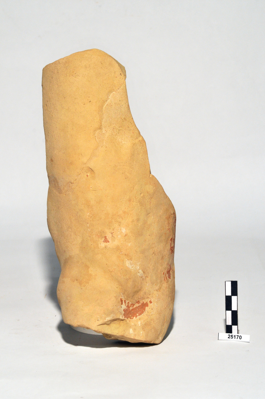 statua/ frontonale, gamba (ultimo quarto II a.C)