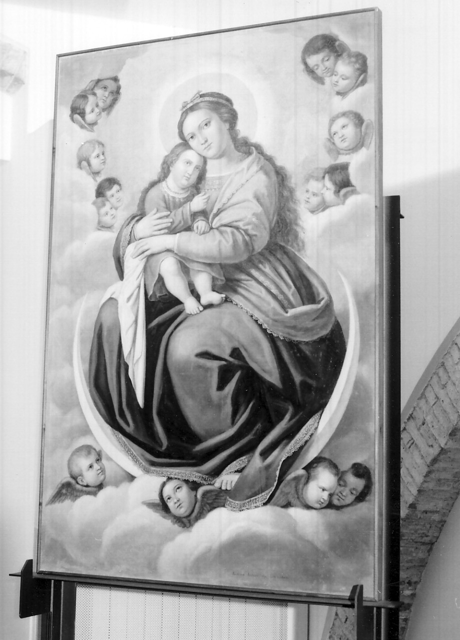 Immacolata Concezione, Madonna con Bambino (dipinto, opera isolata) di Anfuso Andrea (sec. XIX)