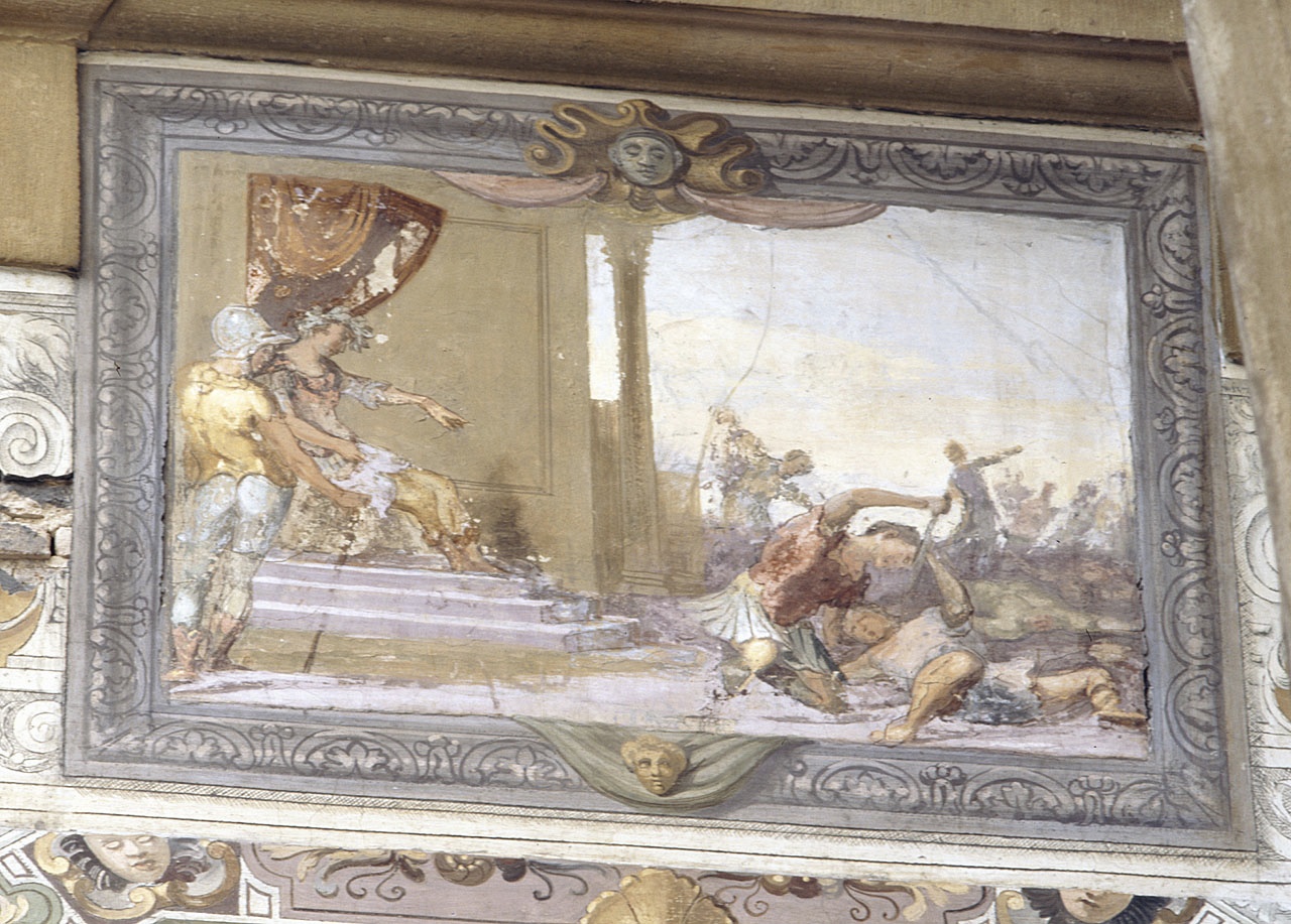 duello davanti ad un imperatore (dipinto) di Daddi Cosimo (attribuito), Cardi Ludovico detto Cigoli (ultimo quarto sec. XVI)