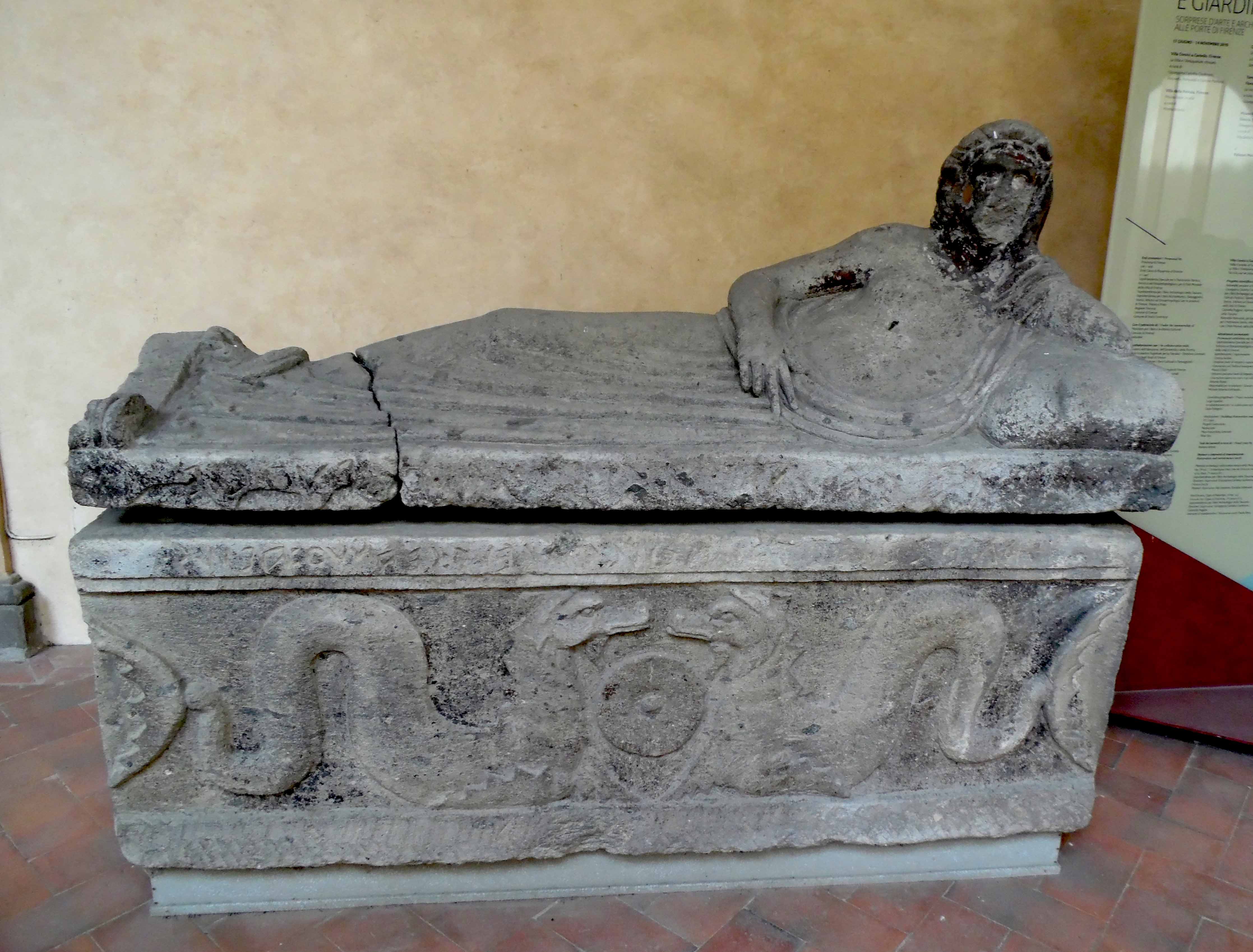 Struttura funeraria (sarcofago) - ambito etrusco (primo quarto III a.C)