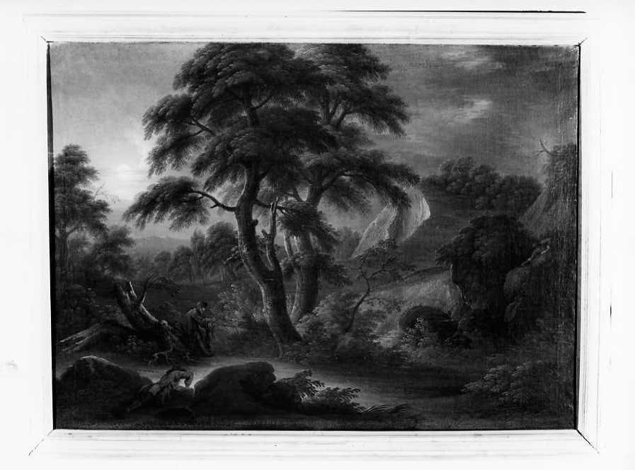 Scena di caccia al cinghiale (dipinto) di Bonavia Carlo (attribuito) (seconda metà sec. XVIII)