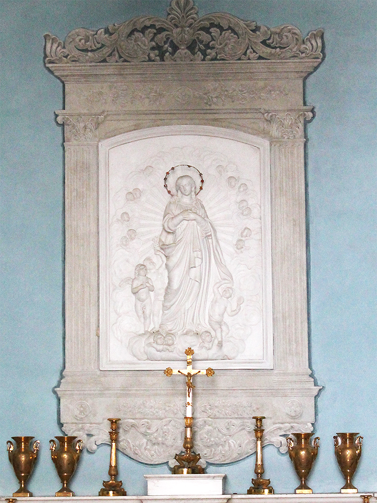 Madonna assunta (pala d'altare, opera isolata) di Della rocca Gaetano (metà sec. XIX)