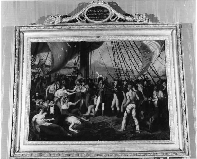 Gioacchino Murat a bordo della fregata Cerere (dipinto) - ambito napoletano (prima metà sec. XIX)