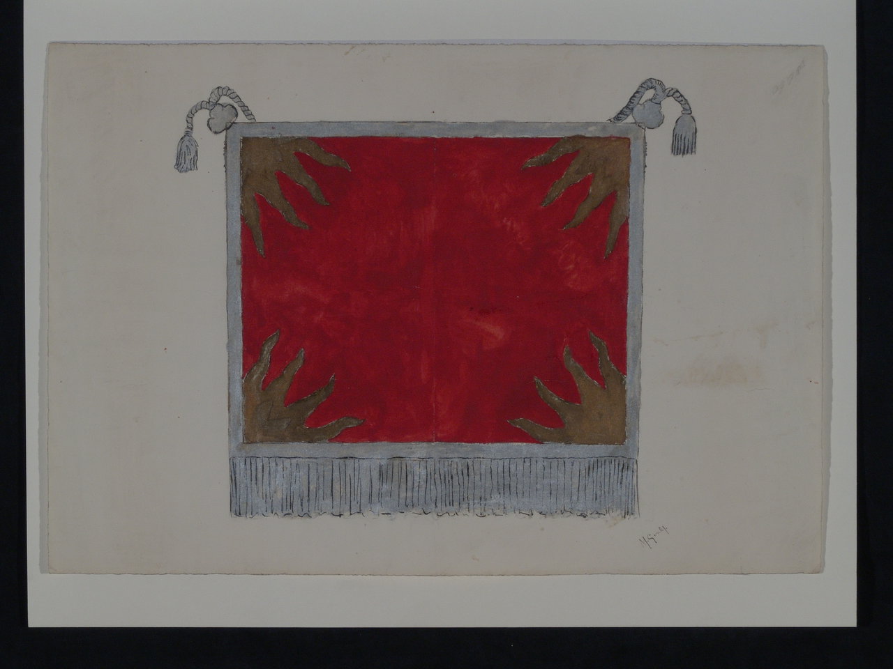 Bandiere, vessillo (disegno, elemento d'insieme) di Gori M - ambito torinese (prima metà sec. XX)