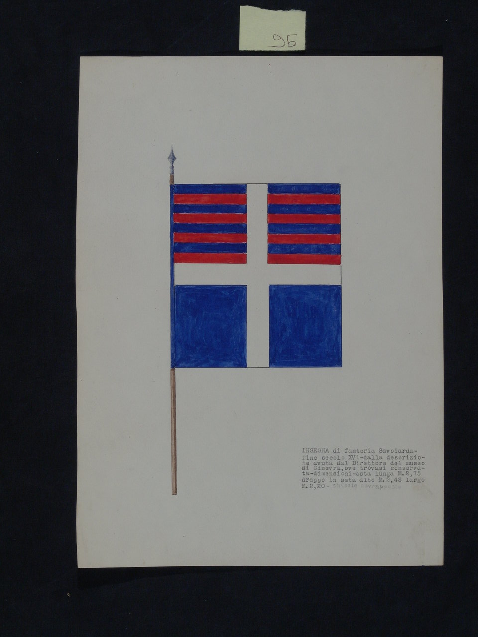 Bandiere, vessillo (disegno, elemento d'insieme) - ambito torinese (prima metà sec. XX)