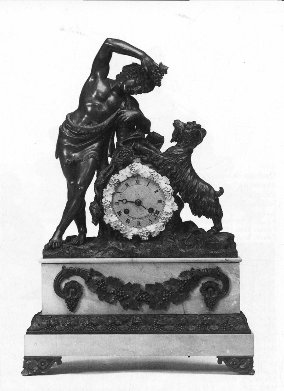 Bacco con capra (orologio - da mensola, opera isolata) di Pons Honoré, Musy Père & Fils - manifattura francese (secondo quarto, metà sec. XIX, sec. XIX)