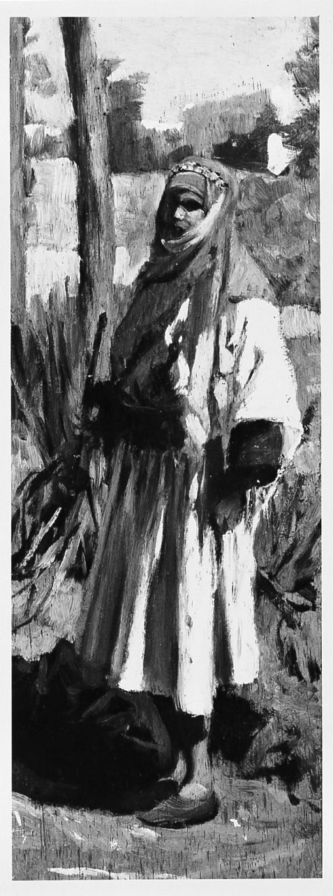 Figura di arabo, figura femminile (dipinto) di Ussi Stefano (sec. XIX)