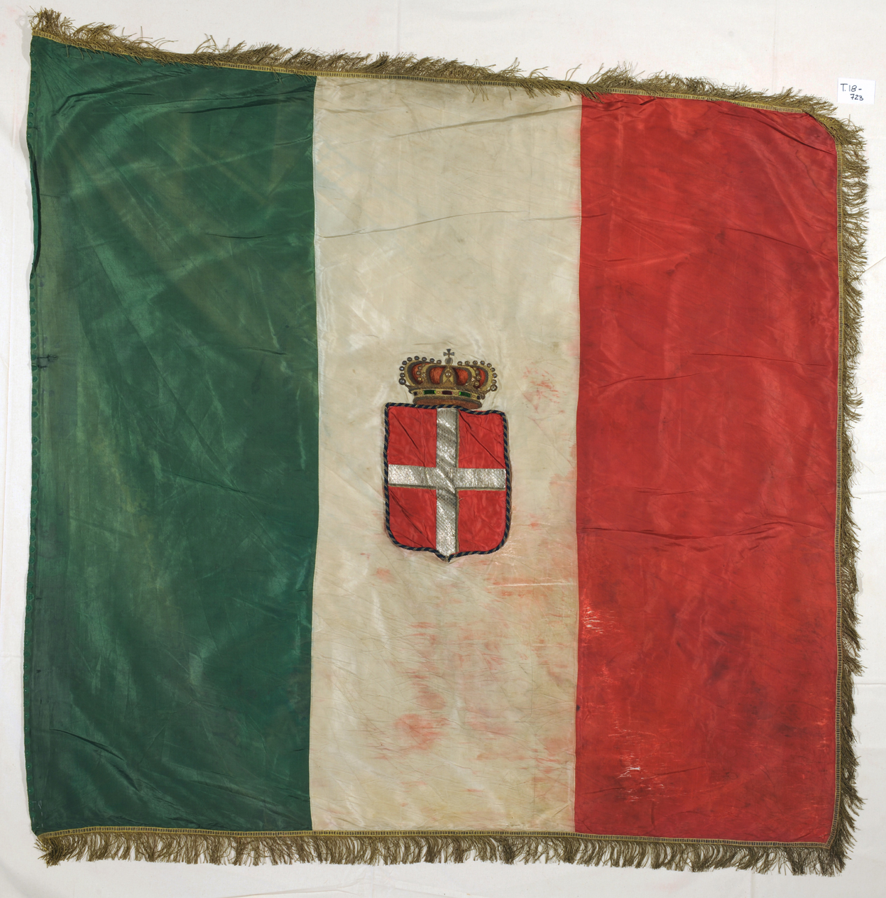 soggetto assente (bandiera) - manifattura italiana (metà sec. XIX)