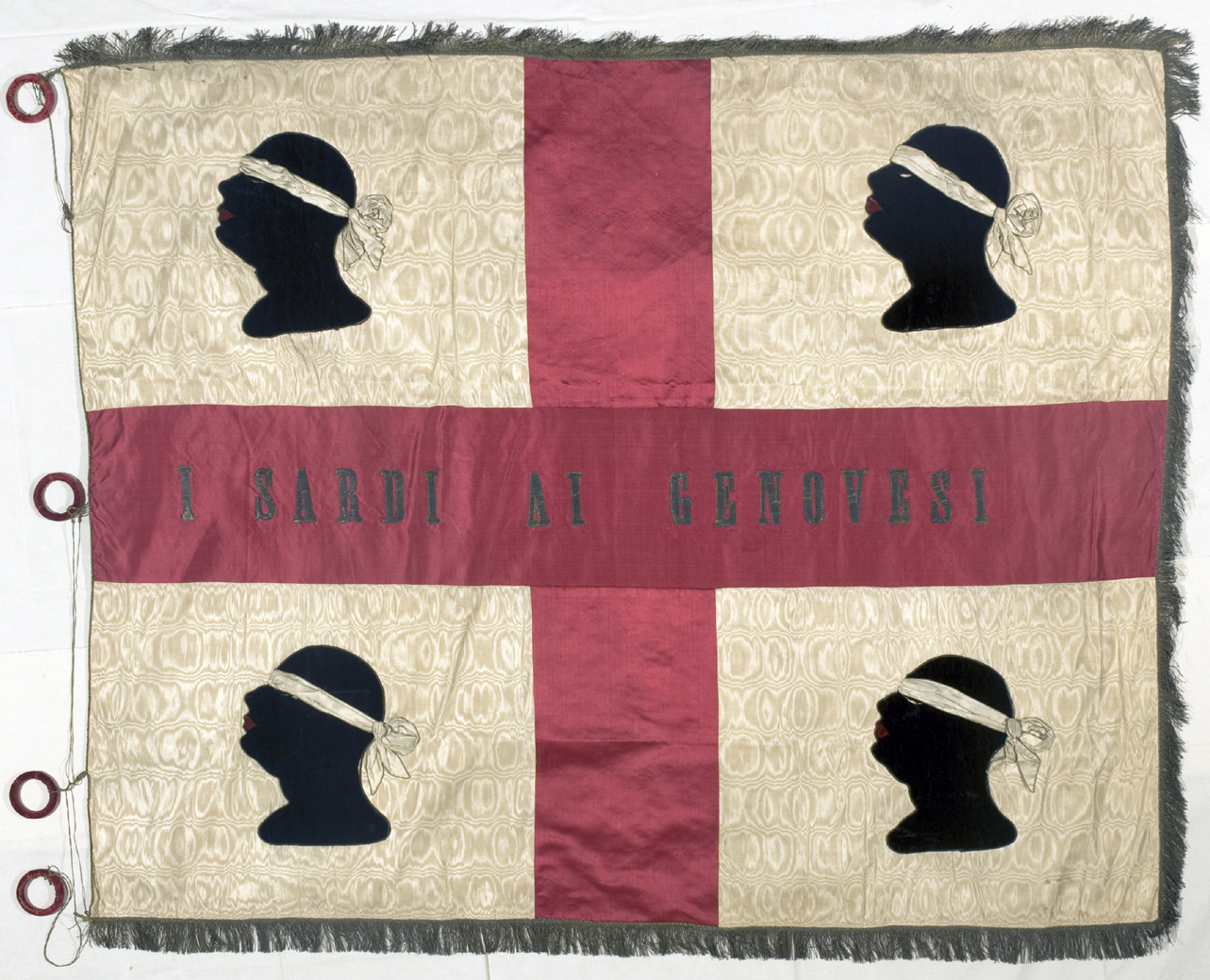 soggetto assente (bandiera) - manifattura italiana (metà sec. XIX)