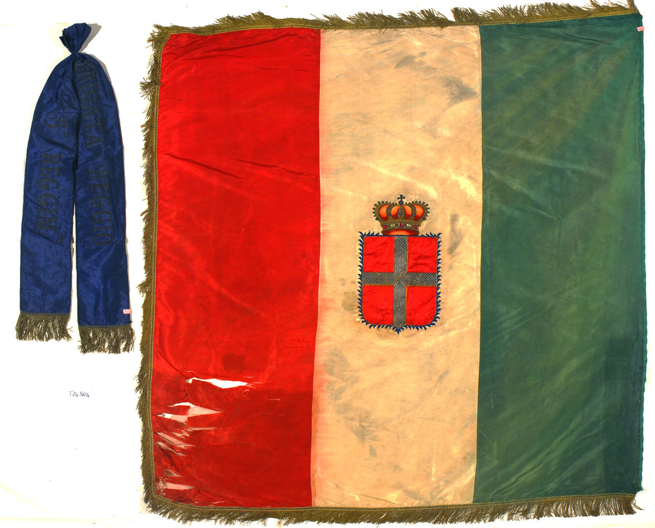 soggetto assente (bandiera, insieme) - manifattura Italia nord-occidentale (terzo quarto sec. XIX)