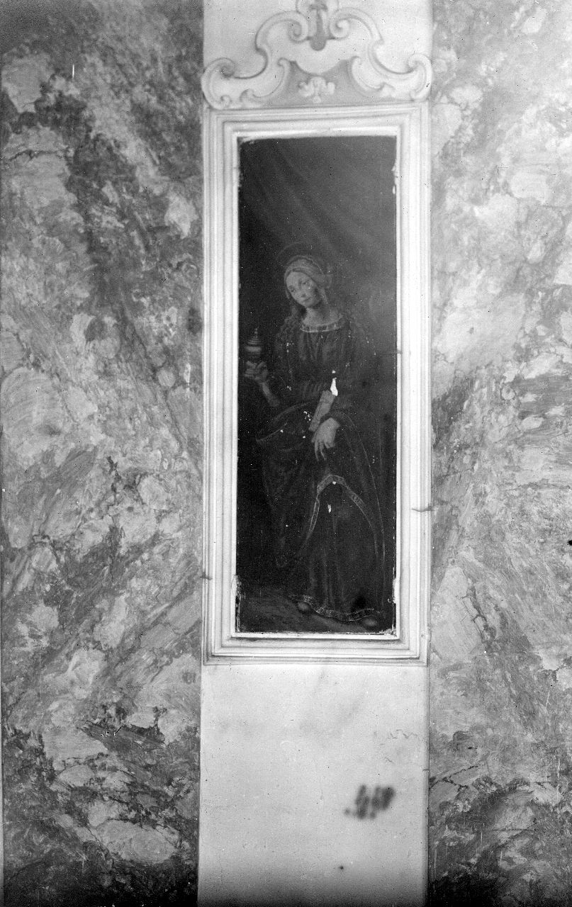 Arezzo: Chiesa di Sant'Agostino: dipinto della Maddalena (negativo) di Gabinetto fotografico del Polo Museale Fiorentino (laboratorio) - ambito aretino (inizio XX)