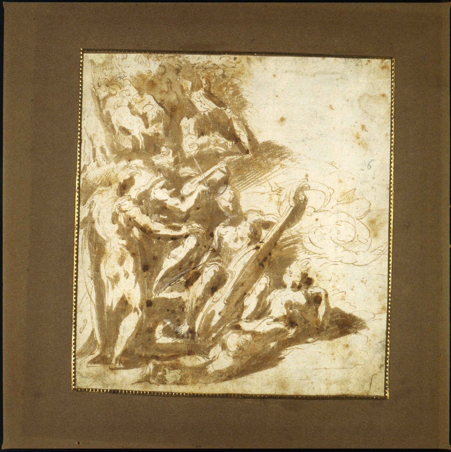 concerto campestre (disegno, opera isolata) di Mazzola Francesco detto Parmigianino (sec. XVI)