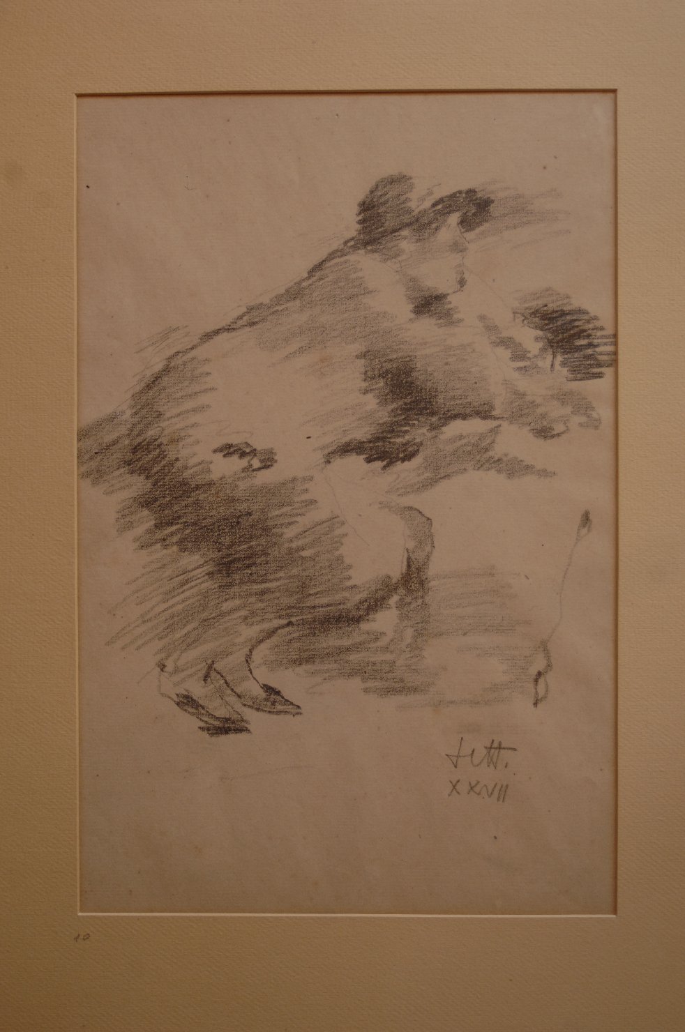 donna in riposo (disegno, opera isolata) di Settala Giorgio (sec. XX)